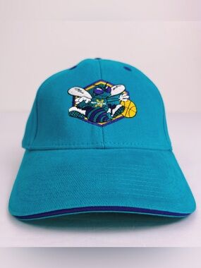 Charlotte Hornets NBA Elevation Hugo Mascot Teal Purple Adjustable Hat Cap
